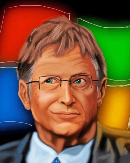 Aesthetic Bill Gates Art Paint by number