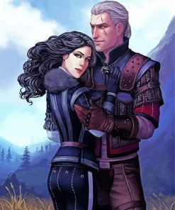 Aesthetic Yennefer And Geralt Paint by number