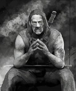 Black And White Danny Trejo paint by number