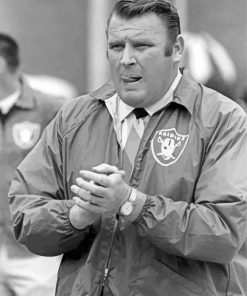 Black And White John Madden paint by number