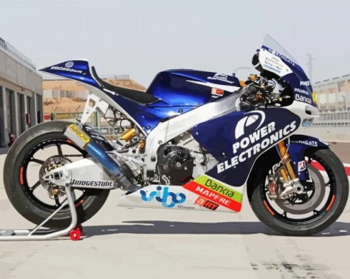 Blue Moto Gp Paint by number