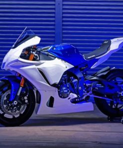 Blue R1 Bike paint by number
