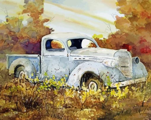 Classic Chevy Truck Art paint by number