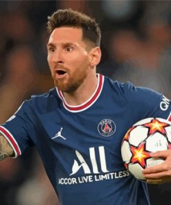 Lionel Messi PSG Paint By Numbers