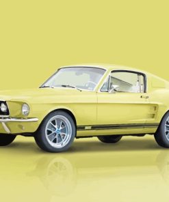1967 Yellow Mustang Paint By Number