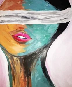 Abstract Woman Covered Eyes Paint By Number
