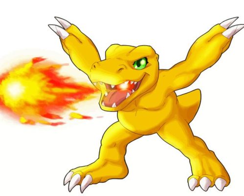 Agumon Fire Paint By Number