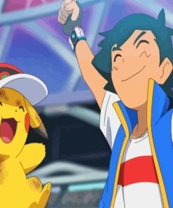 Ash And Pikachu Anime Paint By Number