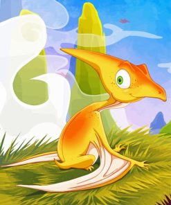 Baby Cartoon Pterosaur Paint By Numbers