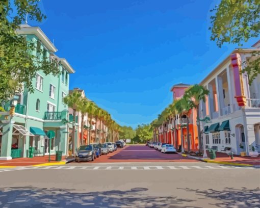 Beautiful Kissimmee City Paint By Number
