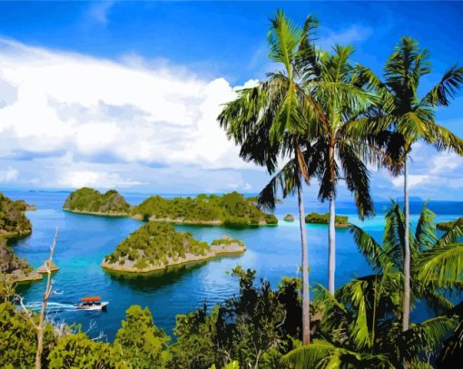 Beautiful View Of Raja Ampat Paint By Number