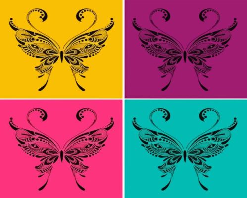 Beautiful Butterfly Pop Art Paint By Number