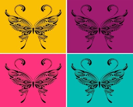 Beautiful Butterfly Pop Art Paint By Number