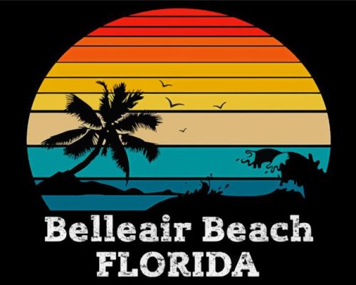 Belleair Beach Florida Poster Paint By Number