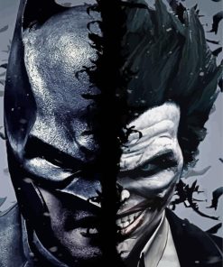 Black And White Batman And The Joker Paint By Number