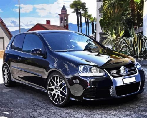 Black Golf R32 Car Paint By Number