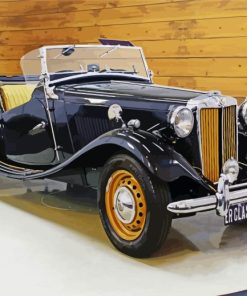 Black MG TD Car Paint By Number