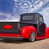 Black And Red Low Rider Truck Paint By Number