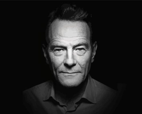 Black And White Bryan Cranston Paint By Numbers