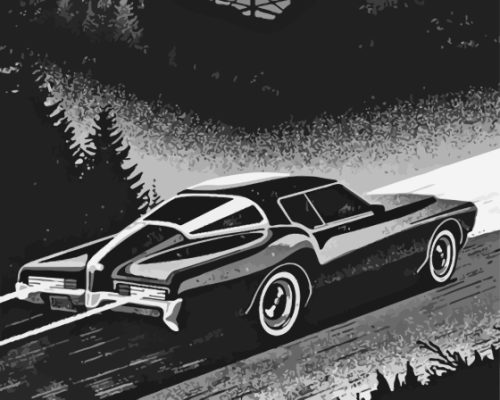 Black And White Buick Riviera Art Paint By Number