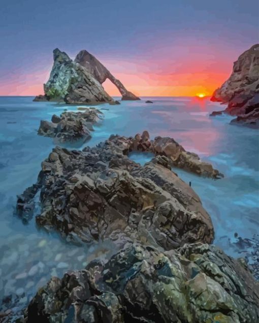 Bow Fiddle Rock Sunset Time Paint By Number