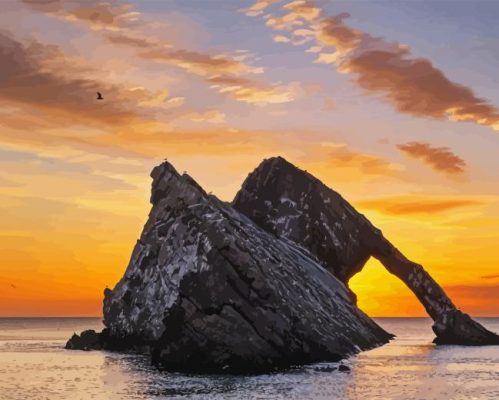 Bow Fiddle Rock Sunset View Paint By Number