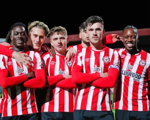 Brentford Football Players Paint By Number