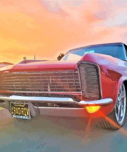 Buick Riviera With Sunset View Paint By Number