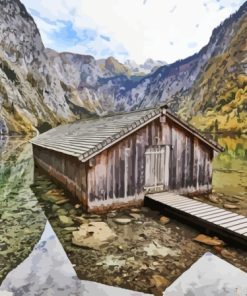 Cabin In Lake Koenigssee Paint By Number