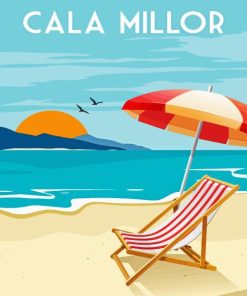 Cala Millor Mallorca Poster Paint By Number