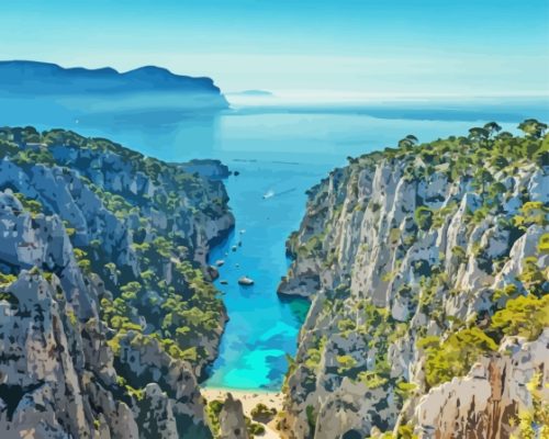 Calanque Landscape Paint By Number