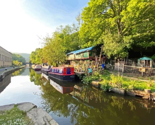 Canal In Hebden Bridge Paint By Number