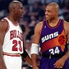 Charles Barkley With Michael Jordan Paint By Numbers