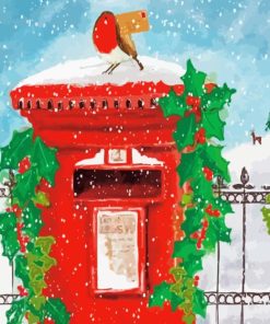 Christmas Post Box Paint By Numbers
