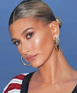 Close Up Hailey Bieber Paint By Numbers