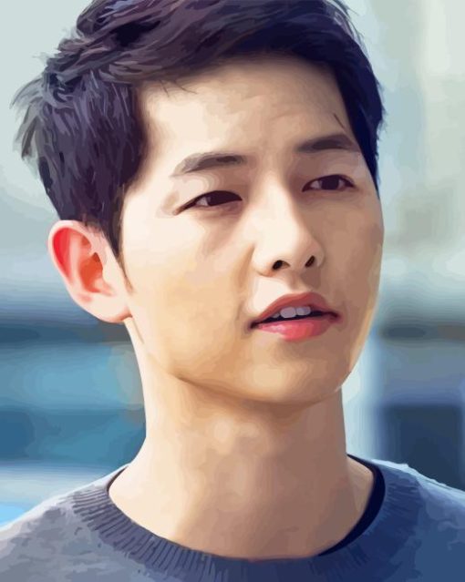 Close Up Song Joong Ki Paint By Number