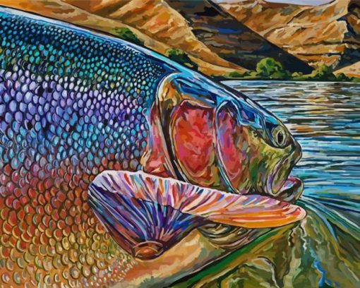 Colorful Steelhead Fish Paint By Numbers