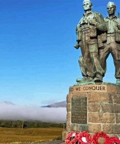 Commando Memorial Monument In Scotland Paint By Number