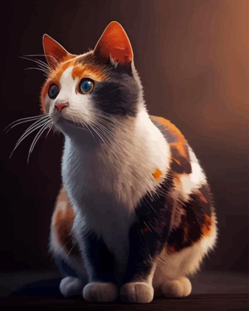Cute Japanese Bobtail Art Paint By Number