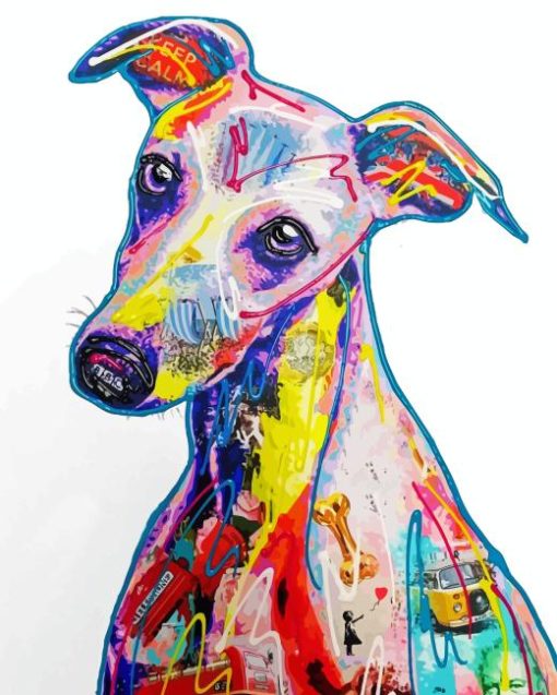 Cute Colorful Greyhound Paint By Number