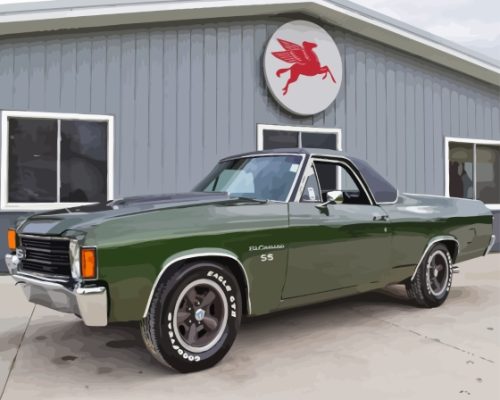 Dark Green SS El Camino Paint By Number