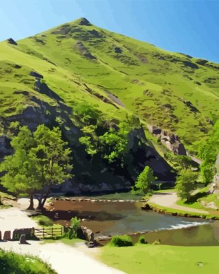 Dovedale Peak District Landscape Paint By Number