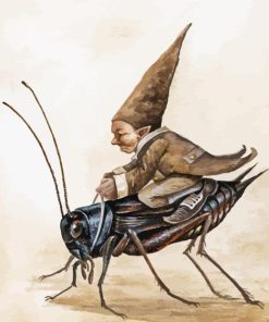 Dwarf Riding Cricket Paint By Numbers