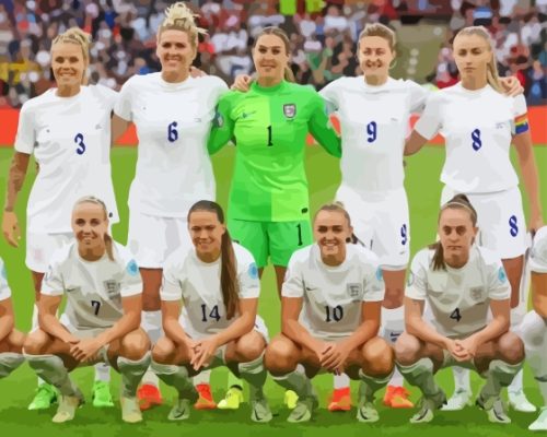 England Womens National Football Players Paint By Number