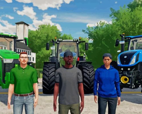 Farming Simulator Game Characters Paint By Numbers