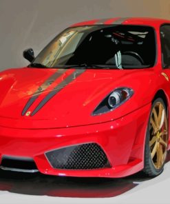 Ferrari F430 Red Black Car Paint By Number