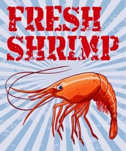 Fresh Shrimp Poster Paint By Number