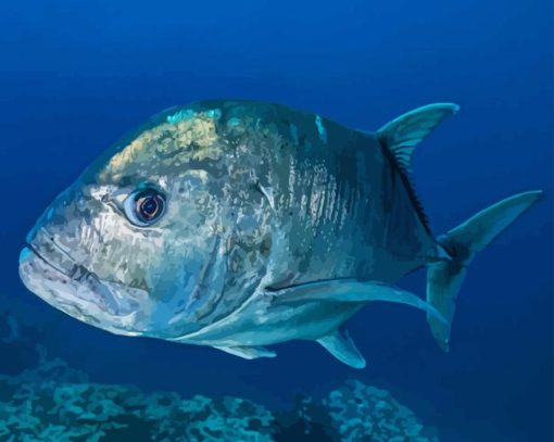 Giant trevally paint by number