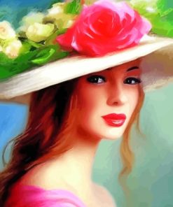 Girl In Derby Hat Art Paint By Number