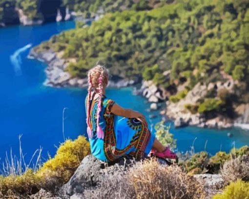 Girl In Lycian Way Paint By Number